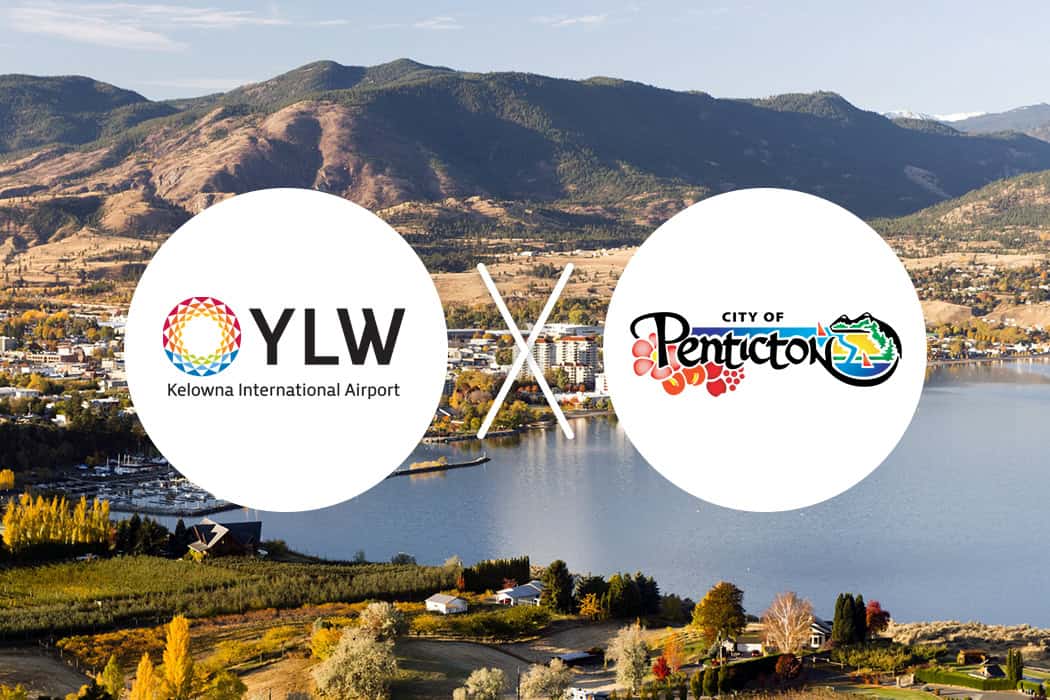 YLW to or from Penticton: 1-6 passengers one-way 1 kelowna-penticton airport shuttle