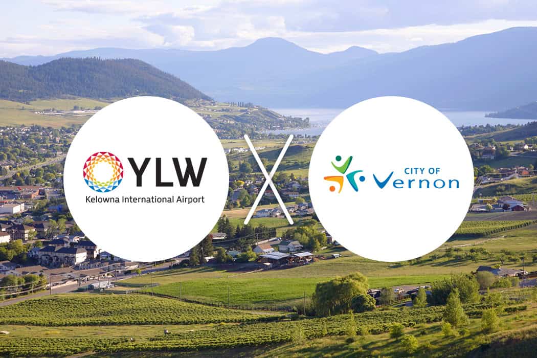YLW to or from Vernon: 1-6 passengers one-way 1 kelowna-vernon airport shuttle